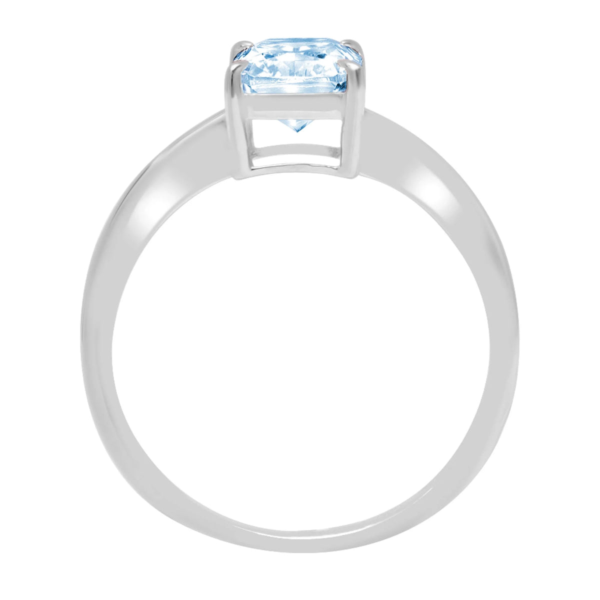 18k White Gold Solitaire Ring I139