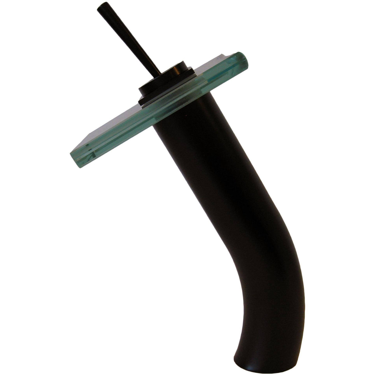 1.8 GPM Single Hole Waterfall Vessel Bathroom Faucet Oil Rubbed Bronze Brown Glass U5697