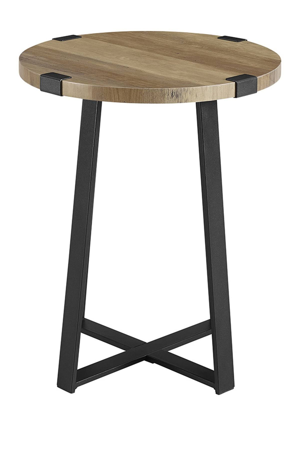 Rustic Oak Round Side Table H682092
