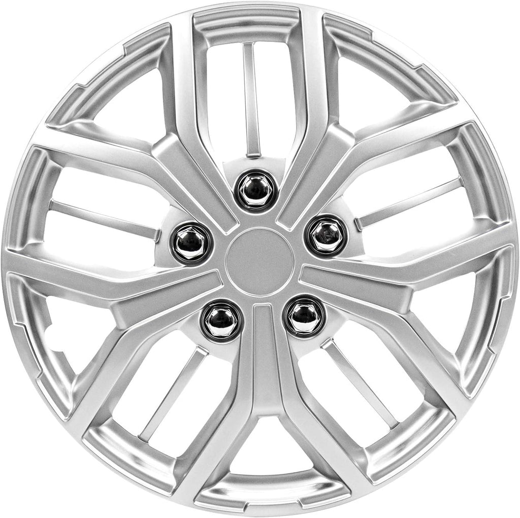 16 Inch Silver Universal Hubcap Wheel Covers Set of 4 H149