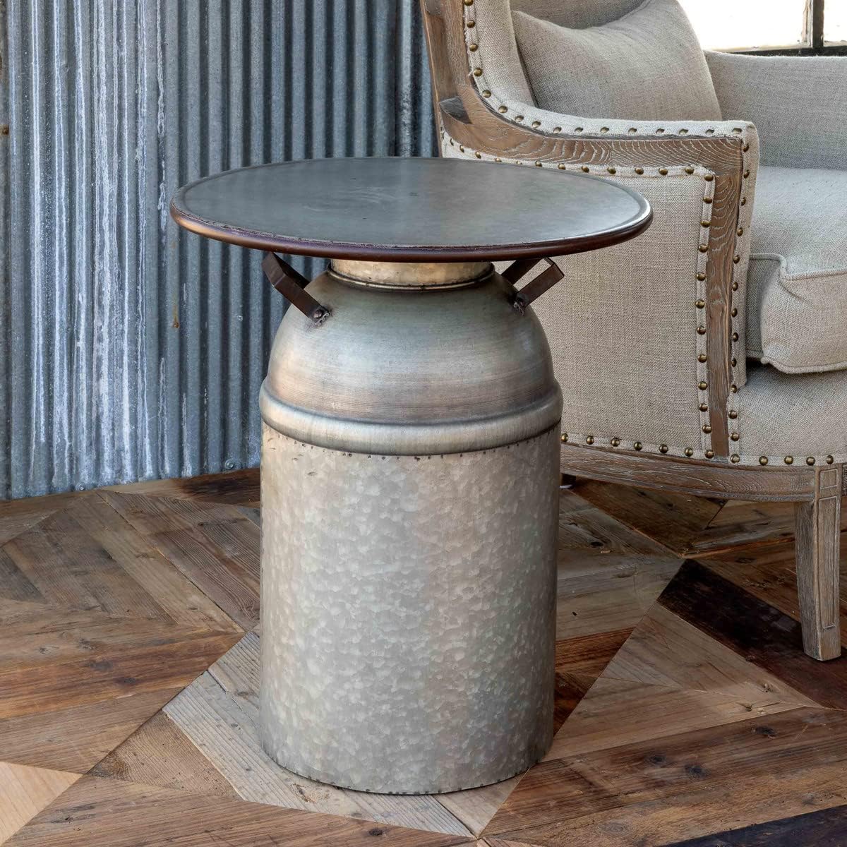 Metal Milk Can Table 23.75-inch Height H624519