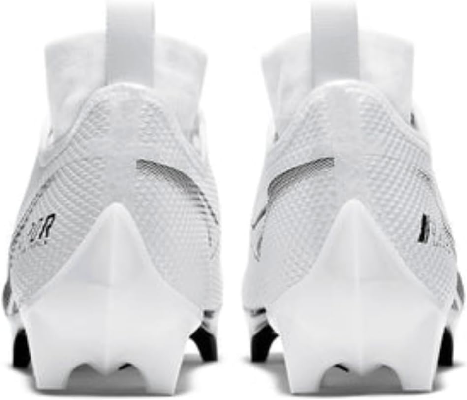 White-Black Men's Wide Football Cleats G41037