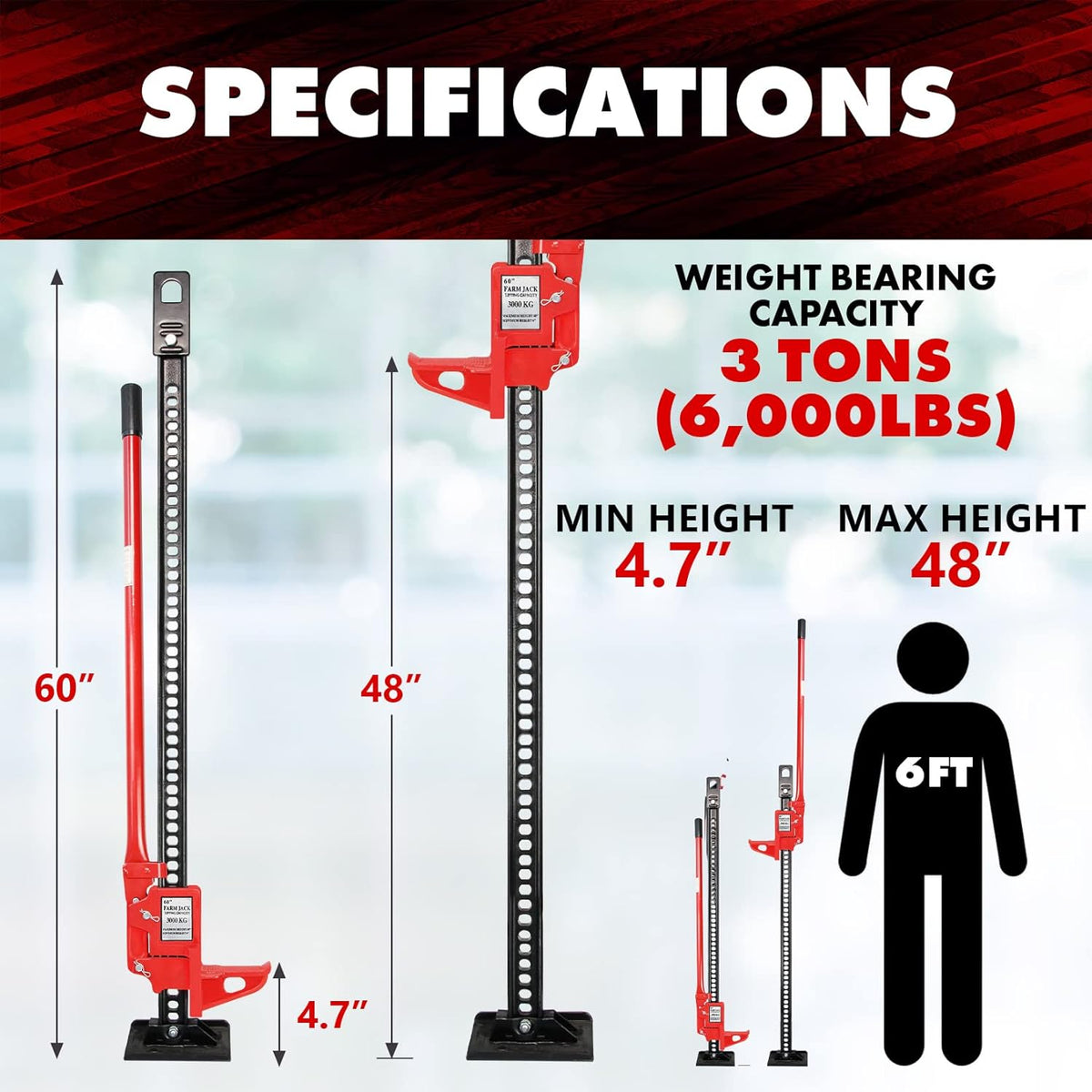 60 inch Steel Hydraulic Floor Jack I948146