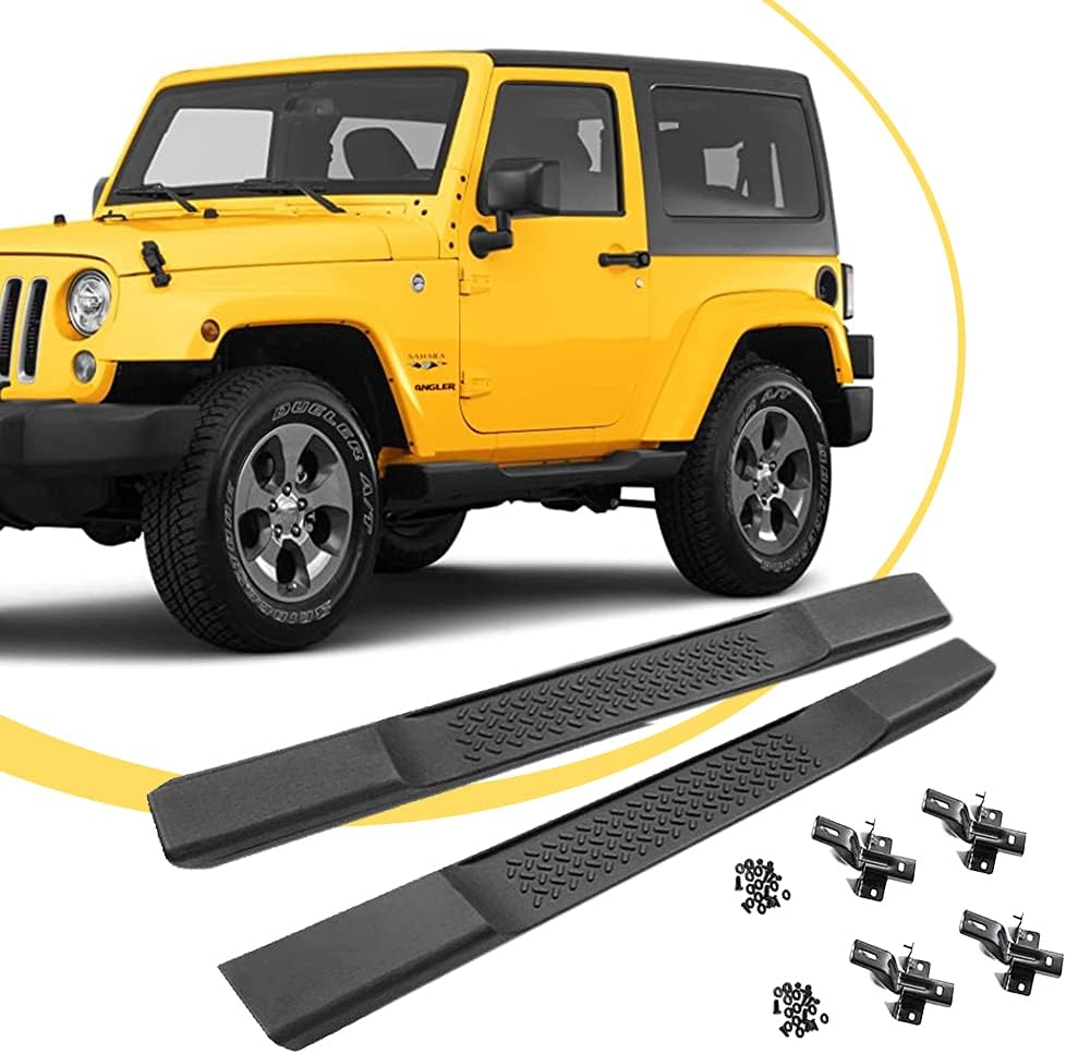 Running Boards for 2007-2018 Jeep Wrangler JK 4 Door Side Step Armor Blade Nerf Bars Rock Sliders Rail Step X47637