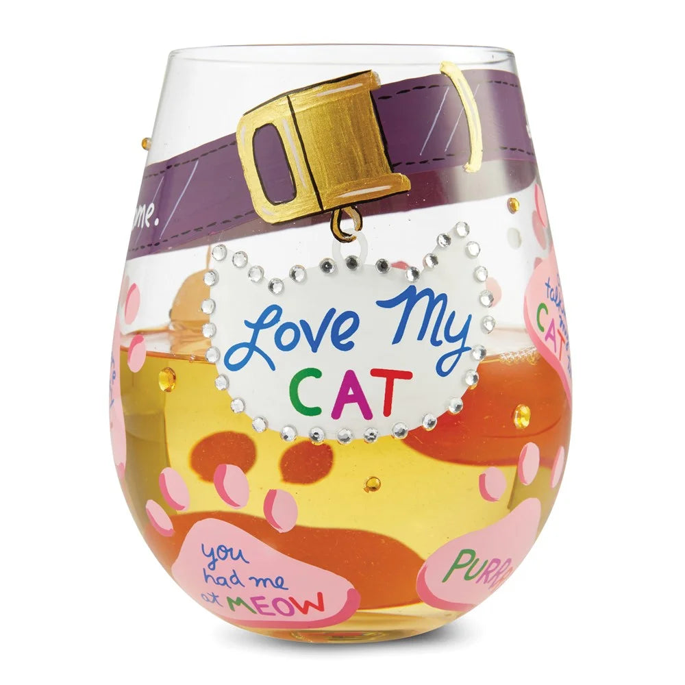 Hand-painted Stemless Wine Glass Y9885