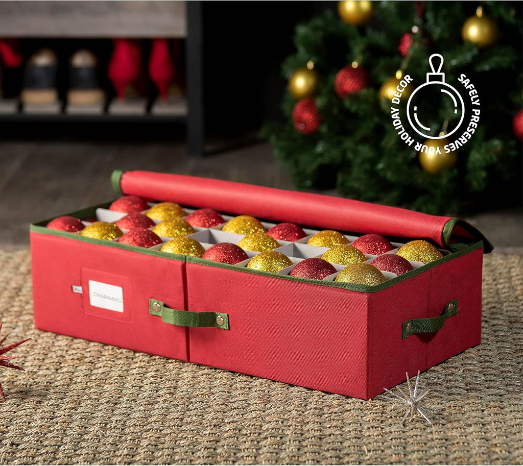 Christmas Ornament Storage Box with Dividers X532547
