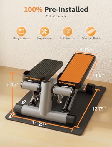 Mini Stepper with Resistance Band, Hydraulic Fitness Stepper B216