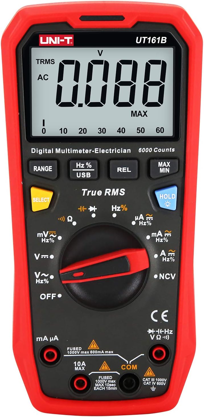 Digital Multimeter True RMS 6000 Counts 1000V AC/DC NCV Pack of 2 F223