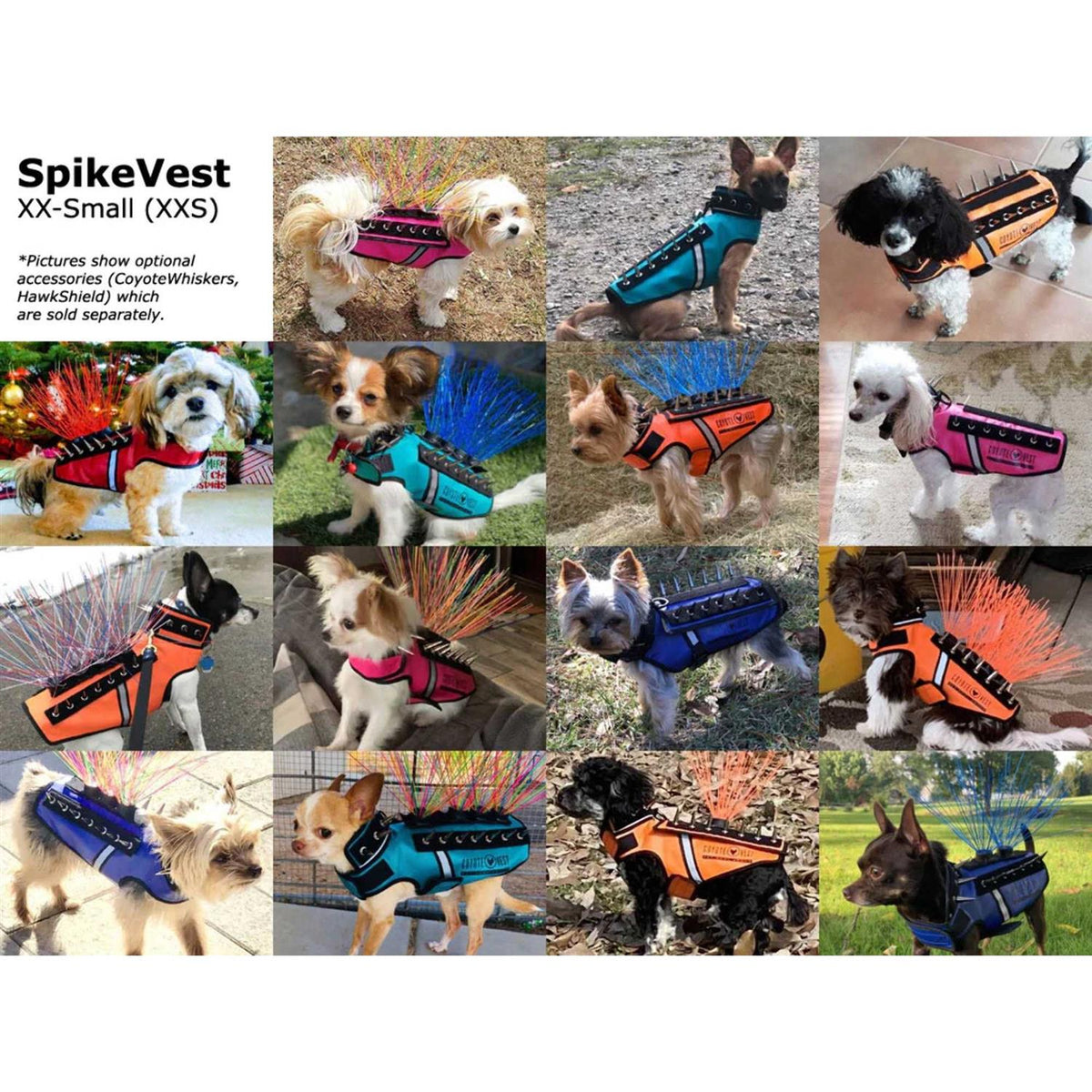 Reflective Dog Harness Vest with Spikes O2317