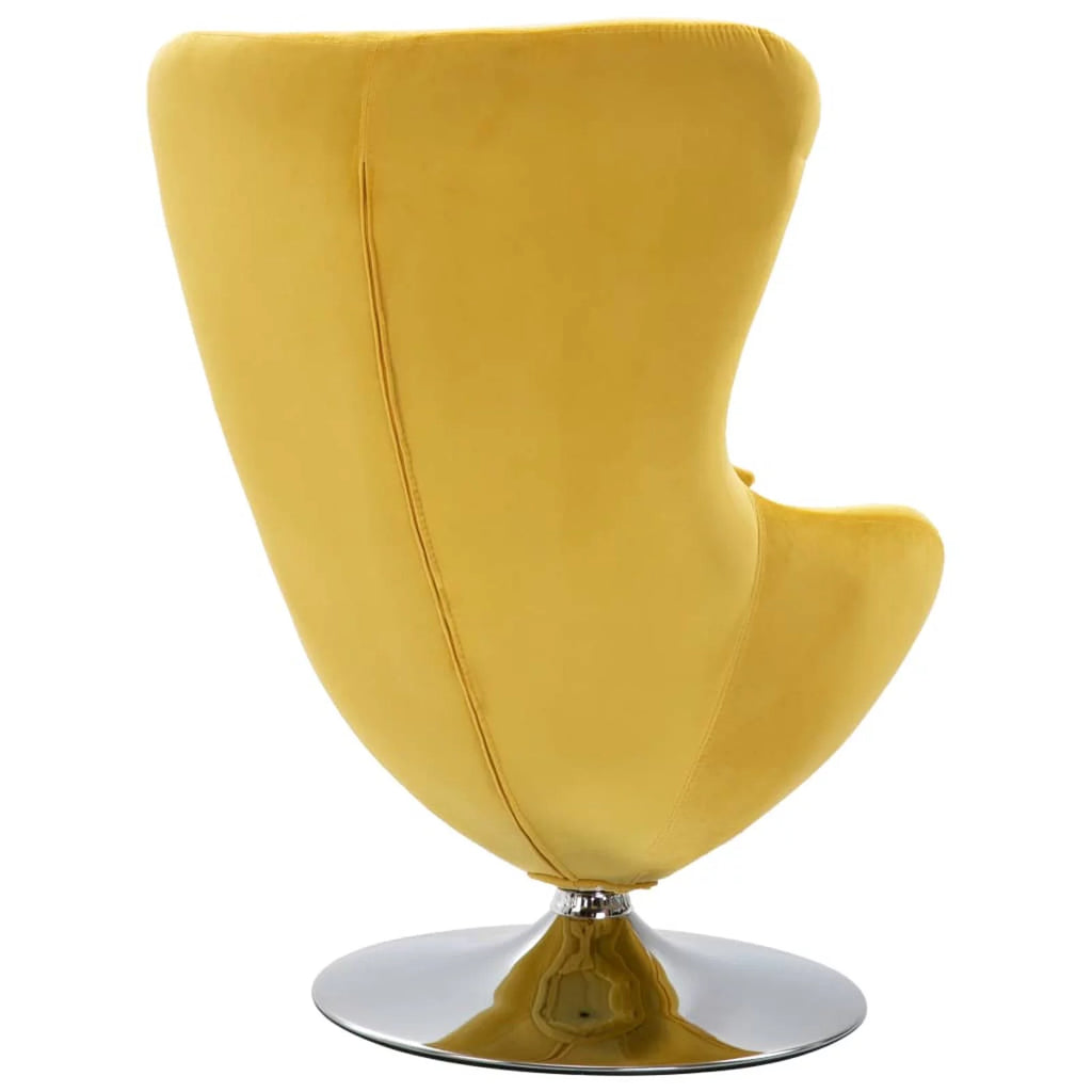 Swivel Egg Chair with Cushion Yellow F512512