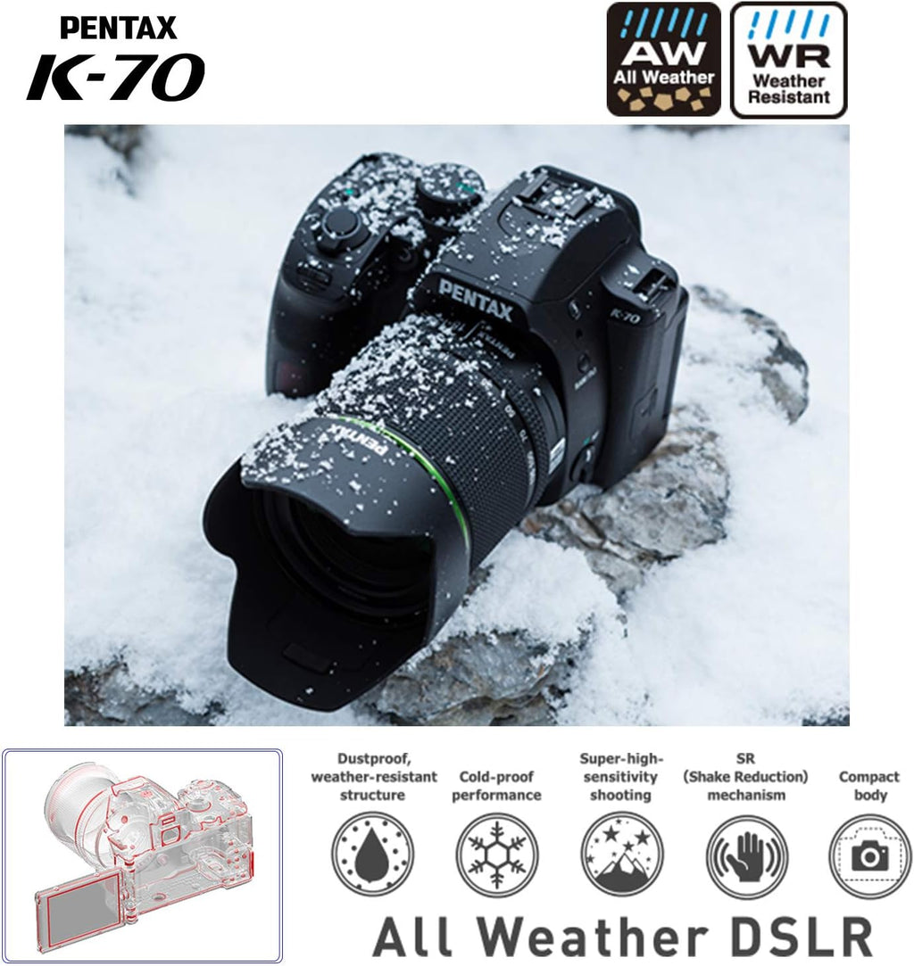 Black Weather-Sealed DSLR Camera with 18-135mm Lens X44908