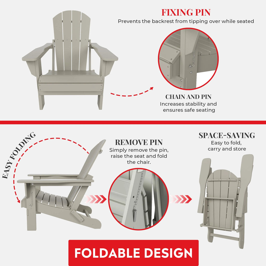 Folding Adjustable HDPE Outdoor Chair Q342