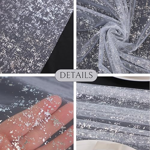 10 Pcs Black & Gold Sheer Chiffon Table Runner 120 Inch Z53515