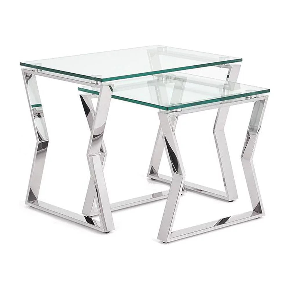 Silver Nesting End Table Set of 2 R898