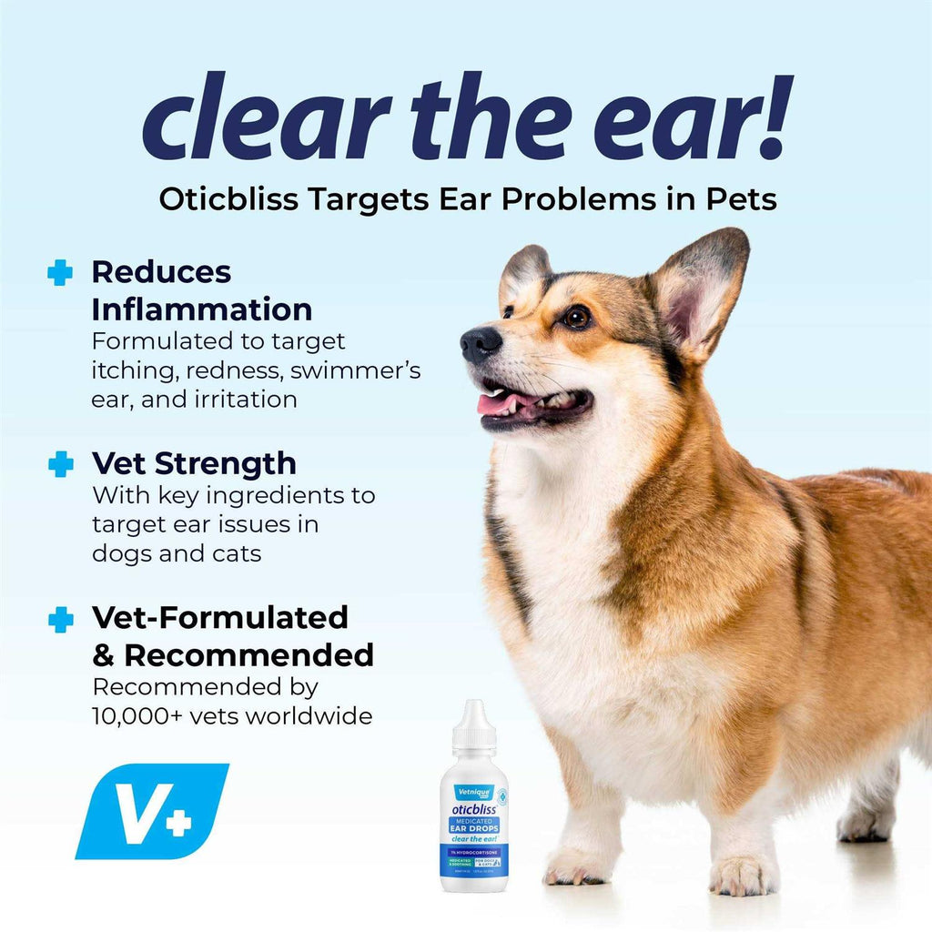 Medicated Ear Drops for Dogs & Cats with Hydrocortisone B256