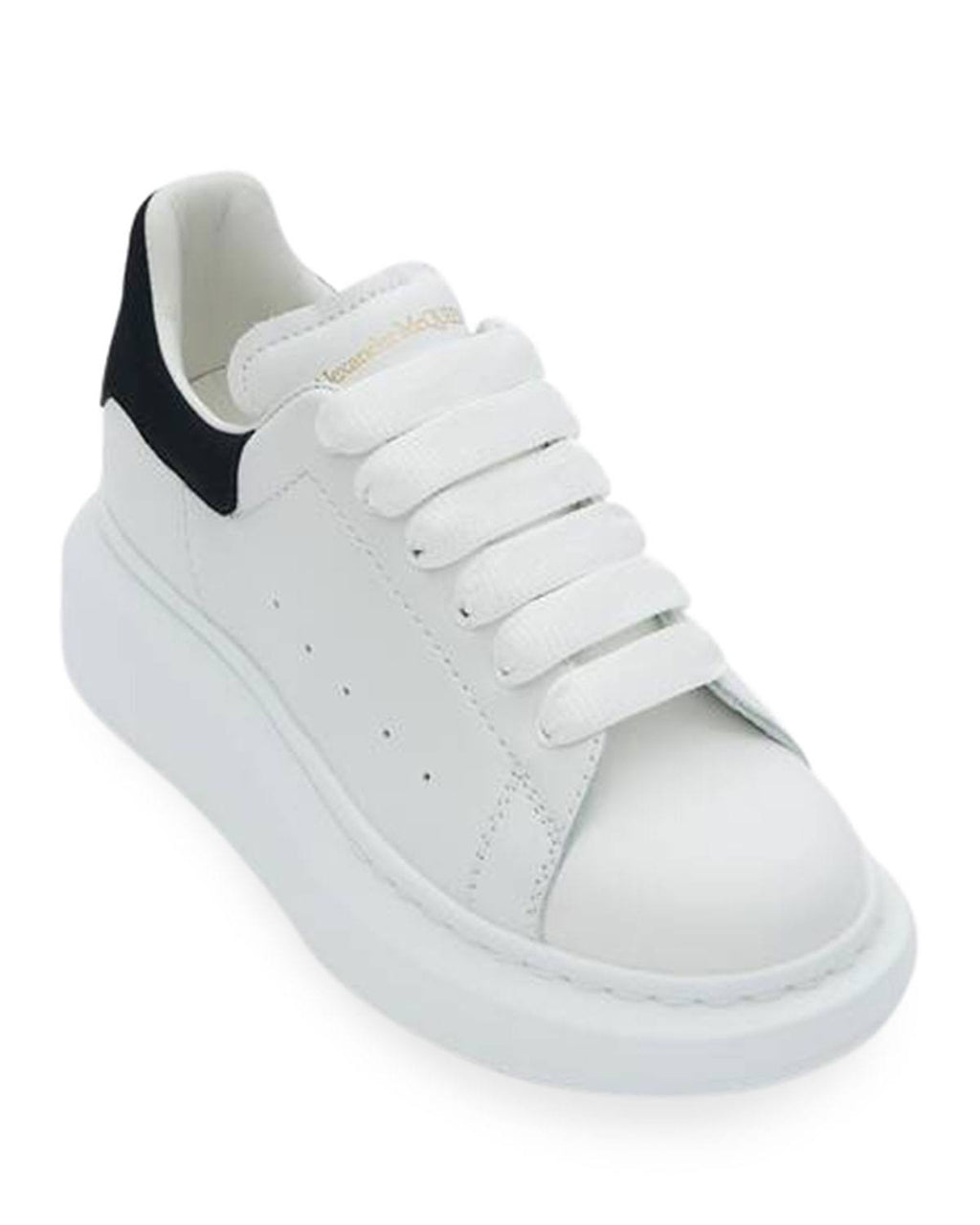 White Black Oversized Leather Trainers F902