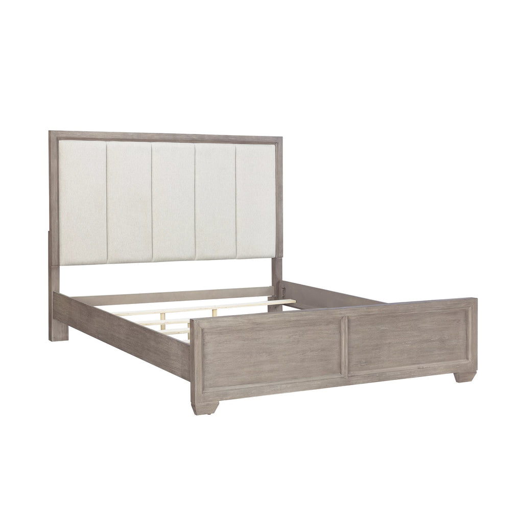 Gray Wood Queen Bedroom Set with Dresser, Mirror, Nightstand, and Chest E93046
