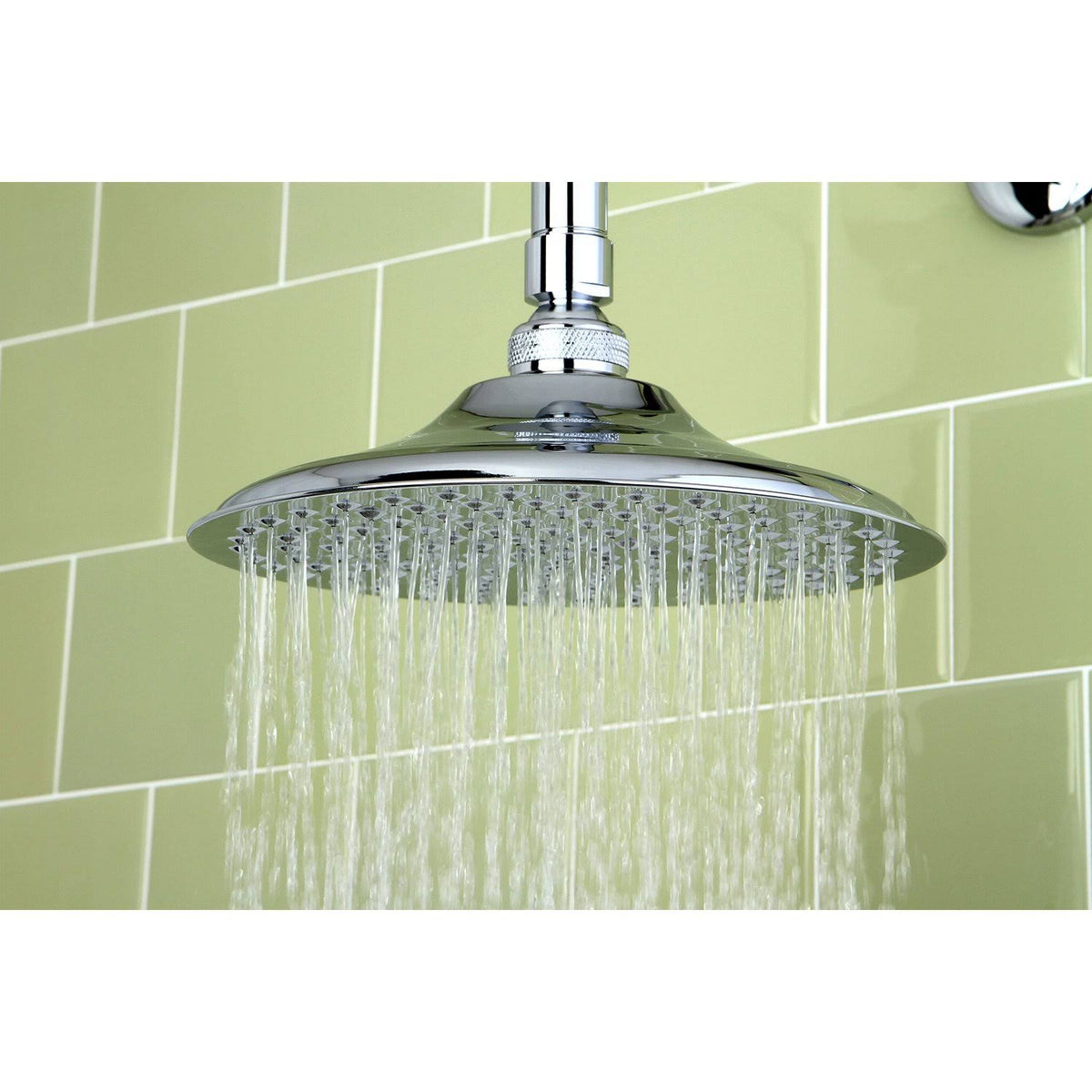 Brushed Nickel Shower Head with Shower Arm E192