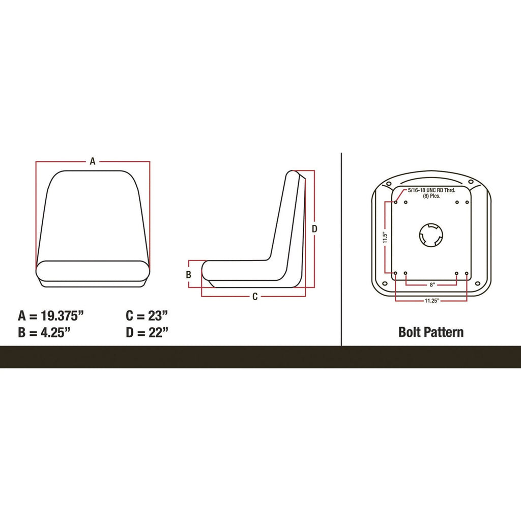 Molded Seat - Black U42631