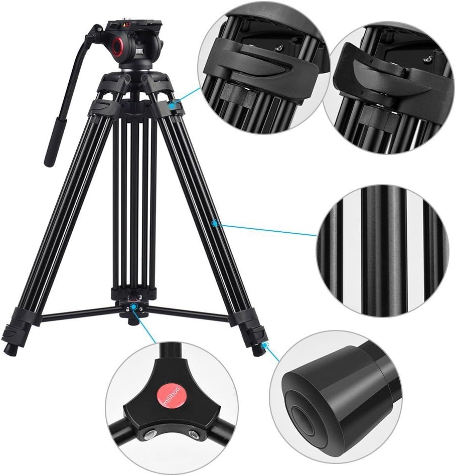Heavy Duty Aluminum Video Tripod with Camera Stand H89806