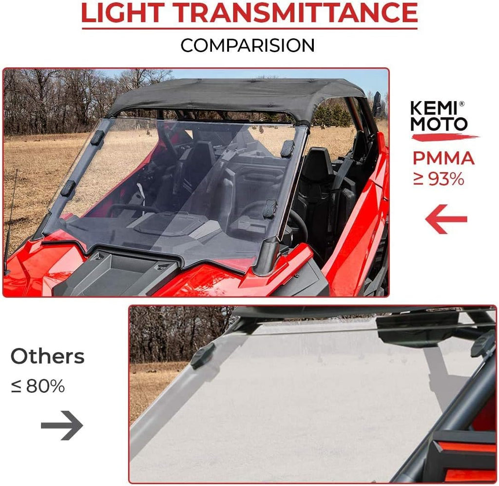 Polycarbonate Front Windshield Compatible with Polaris RZR PRO XP V108