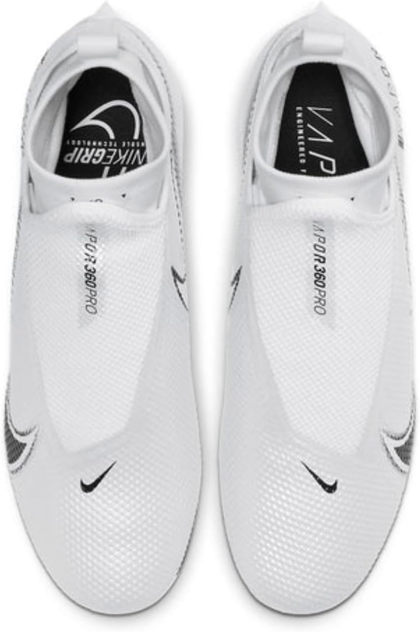 White-Black Men's Wide Football Cleats G41037