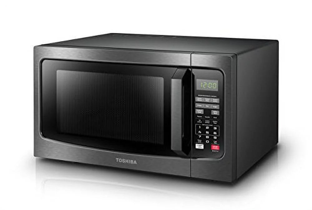 1.2 Cu.ft 1100W Black Stainless Steel Microwave Oven Y230500