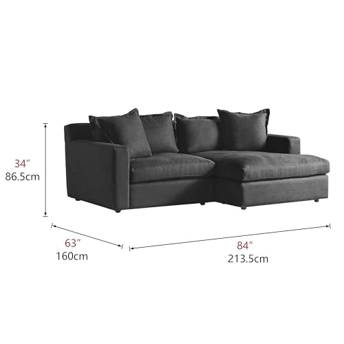 Beige L-Shaped 2-Piece Sectional Sofa W785659