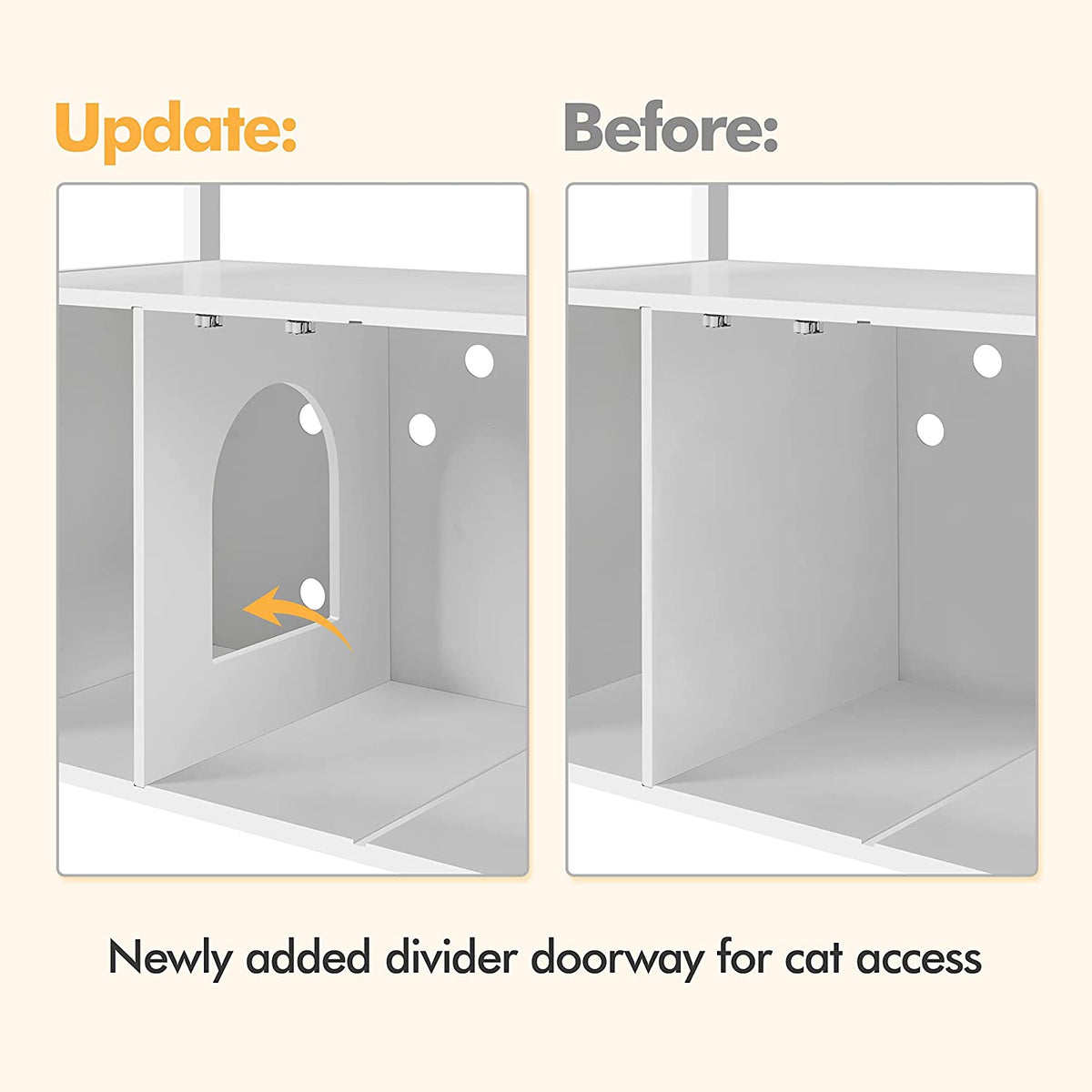 Cat Litter Box Enclosure with Storage Shelf W491
