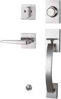 Satin Nickel Keyed and Dummy Handleset P739