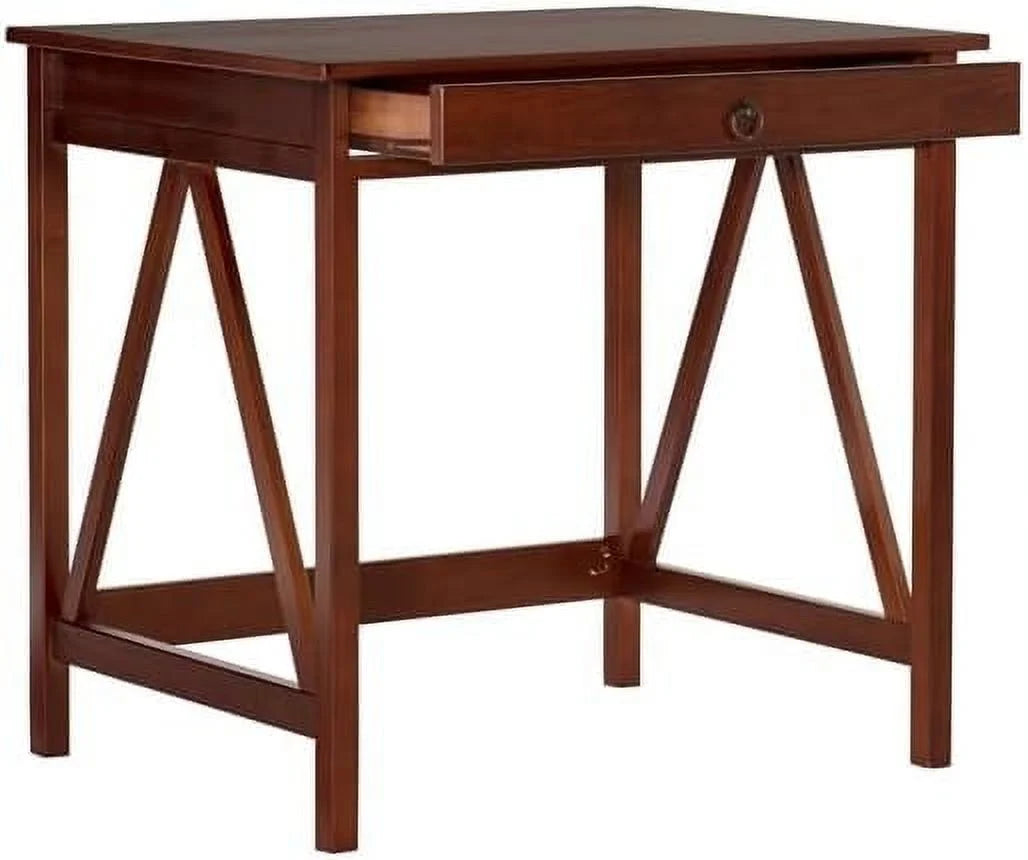Wood Writing Desk in Antique Tobacco Brown W844