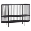 48" x 34" Black Metal 2 Shelf Console Table G2855