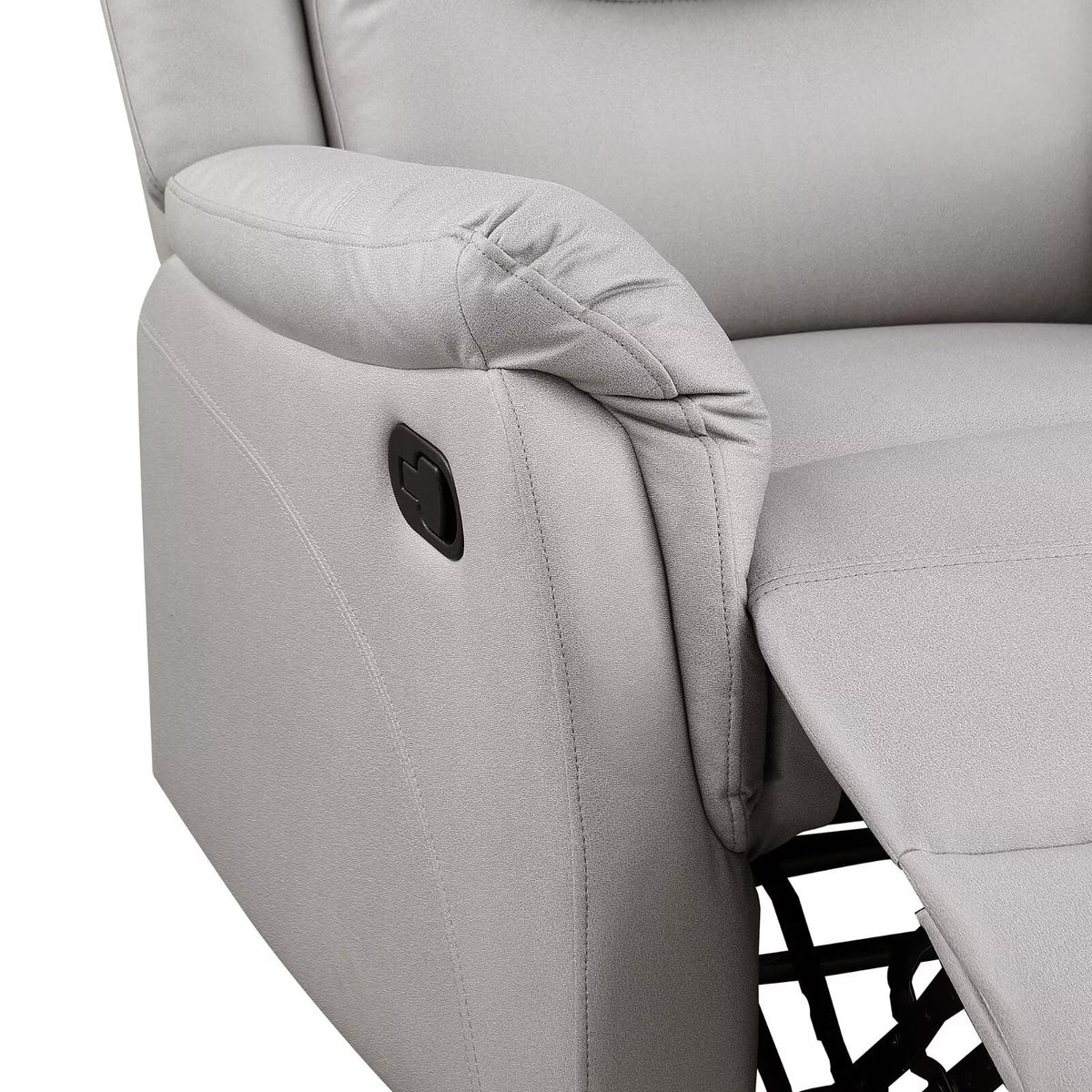 White Microfiber Recliner Accent Chair R8424