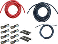 1/0 Gauge AWG 3 Feet Black + 3 Feet Red Power Inverter Battery Cable Wire Kit B606853