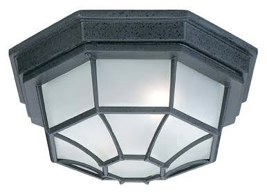 2 Light Black Outdoor Flush Mount Q89537