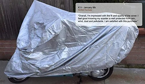 Motorcycle Cover with Reinforced Securing Straps and Storage Bag N5709