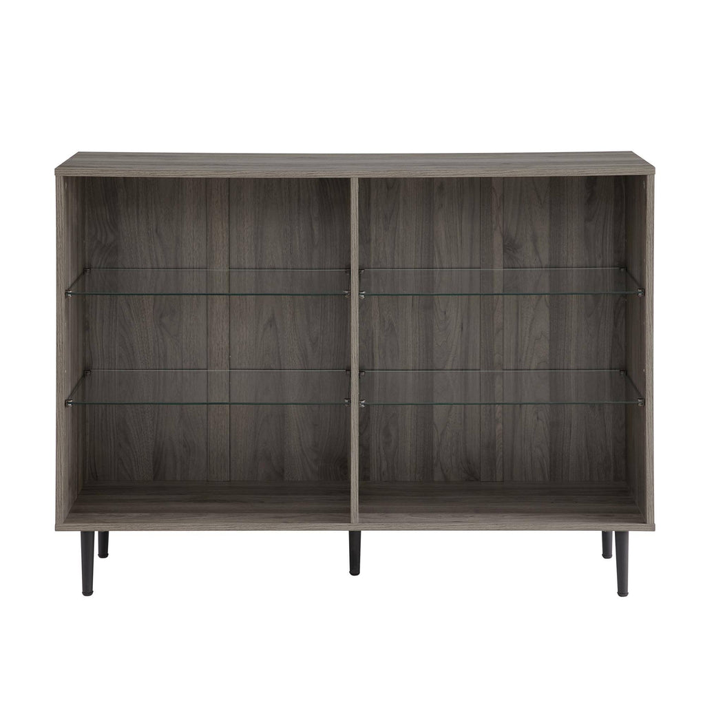 Slate Grey Mid Century Modern Bookcase Z64383