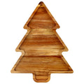Acacia Wood Christmas Tree Serving Dish F93214