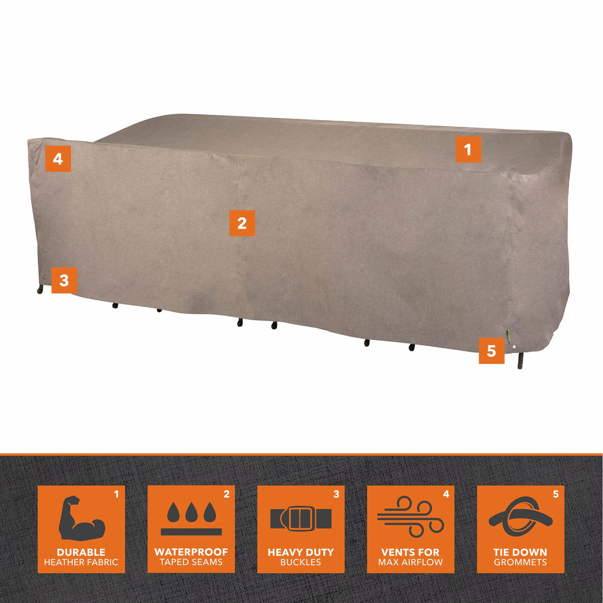 Waterproof Patio Table & Chair Set Cover S809006