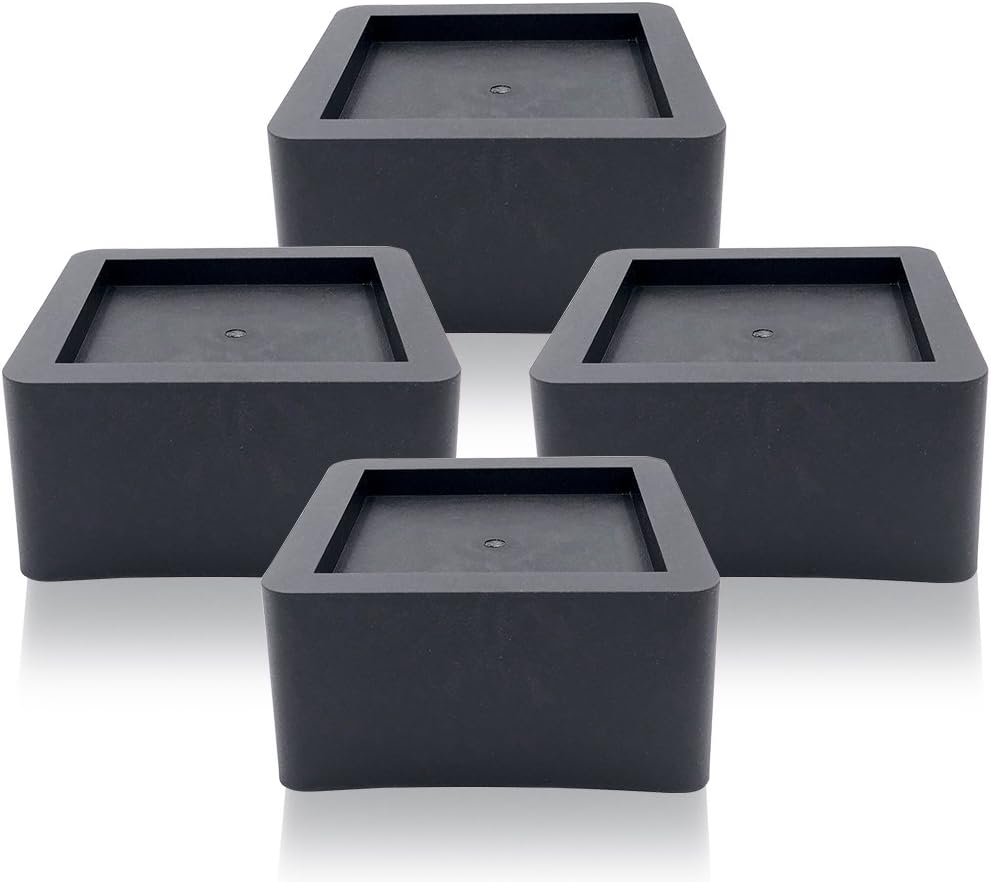 3 Inch Black Bed Risers Set of 4 Q31027