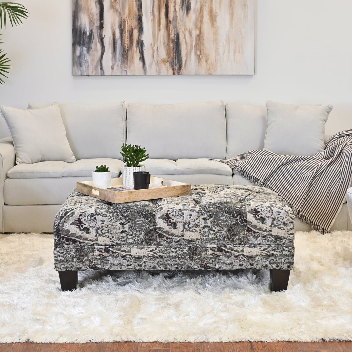 Oversized Tufted Ottoman C69848