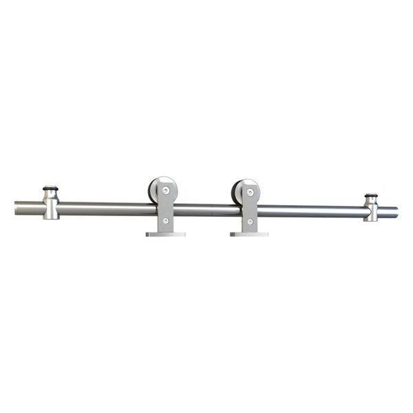 Stainless Steel Sliding Barn Door Hardware Kit, Soft Close E136