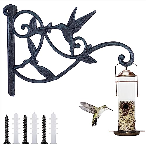Cast Iron Hanging Plant Bracket, Dark Brown O114