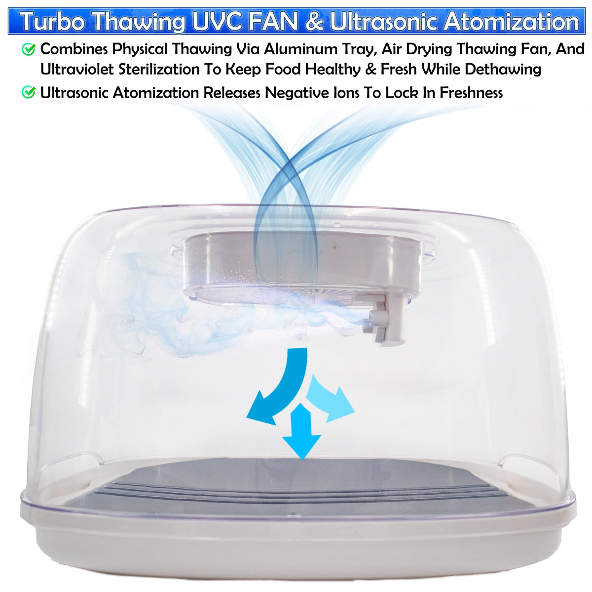3 in 1 Defrosting Tray USB Rechargeable Aluminum J188193