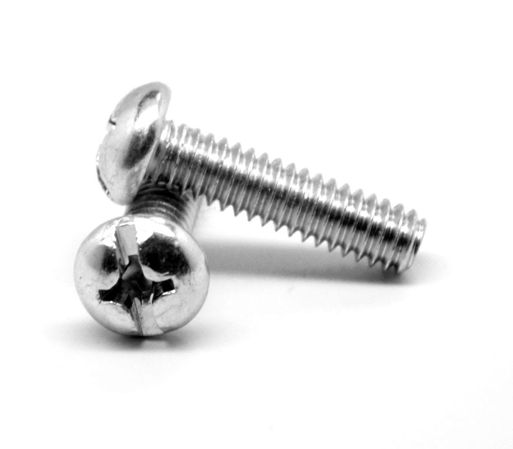 1/4-20 x 1/2 Coarse Thread Machine Screw Pan Head Zinc Plated A614
