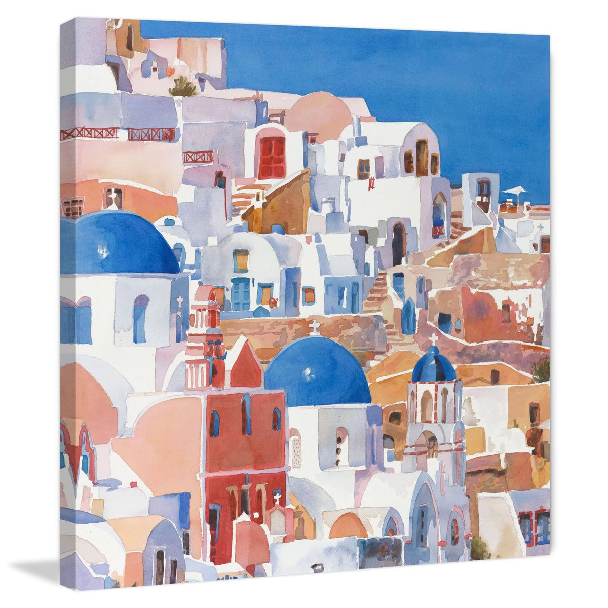 Watercolor Painting Print on Wrapped Canvas S929