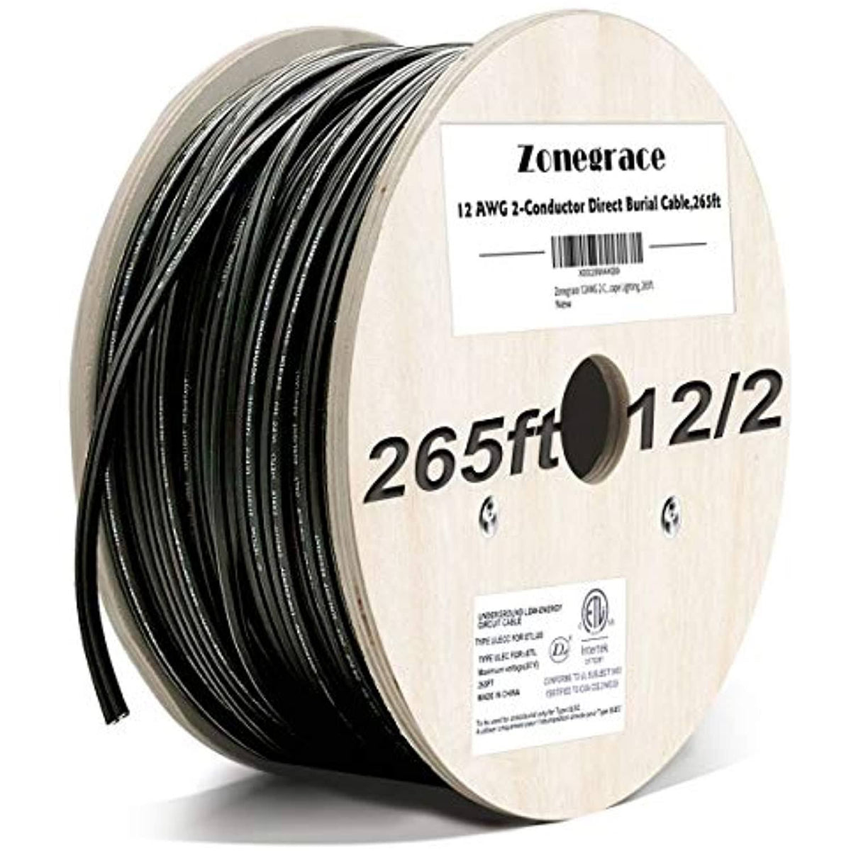 12AWG 2-Conductor Direct Burial Wire 265ft B4940