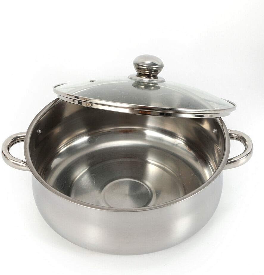 5 Tier Stainless Steel Steamer Pot with Tempered Glass Lid A73260
