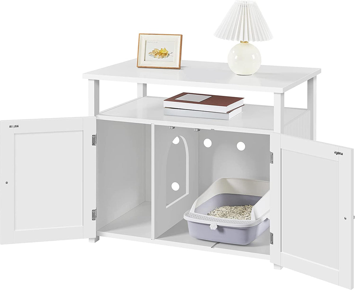 Cat Litter Box Enclosure with Storage Shelf W491