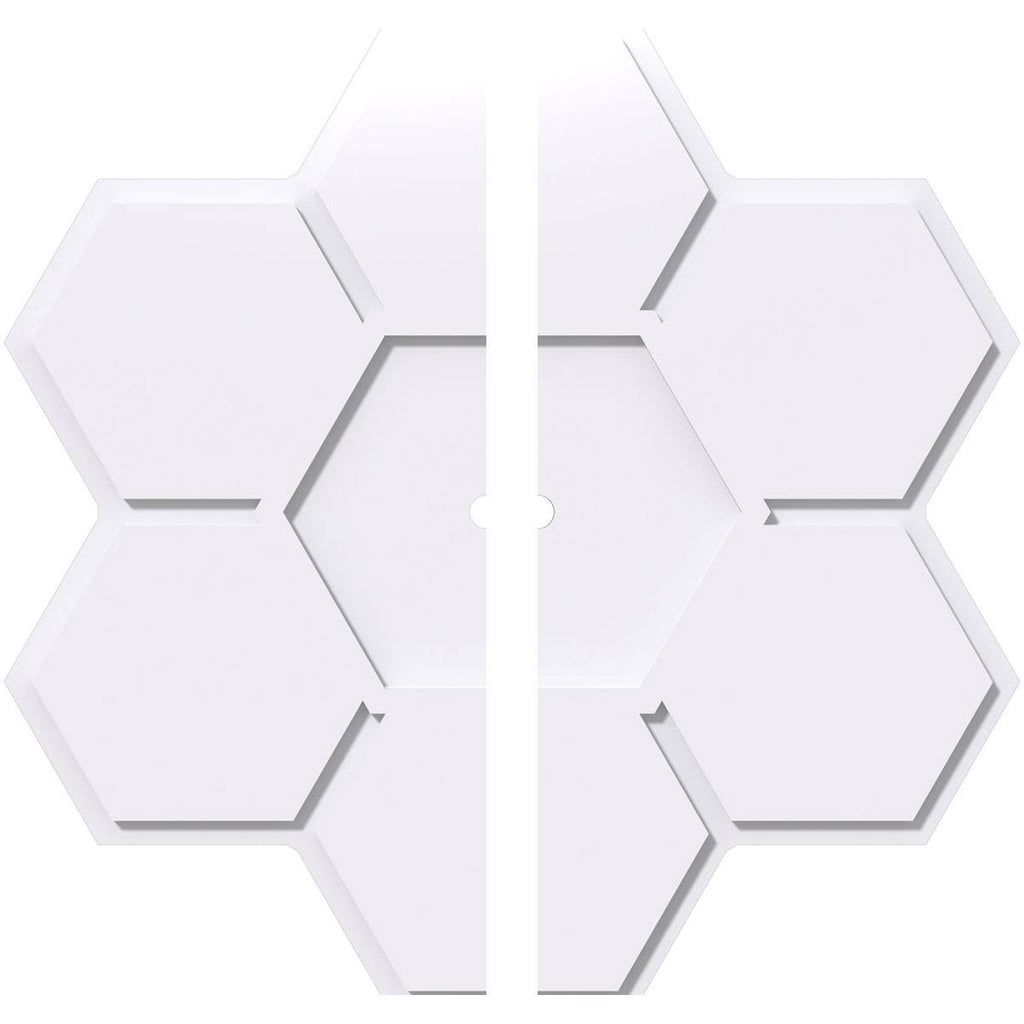 32 inchod x 1 inchid x 11 inchc x 1 inchp PVC Ceiling Medallion, Two Piece U22106